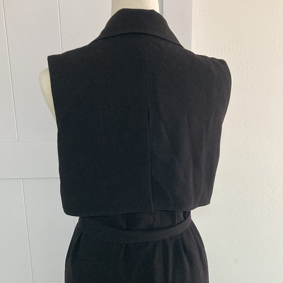 Halogen Sleeveless Black Wrap Dress, Medium - Picture 4 of 9